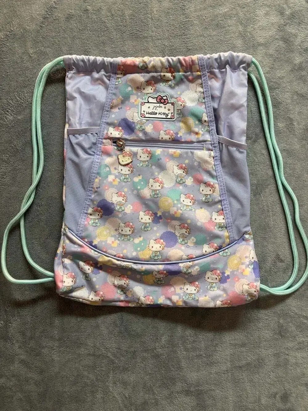 Ju-Ju-Be x Hello Kitty Kimono Print Grab and Go Drawstring Backpack